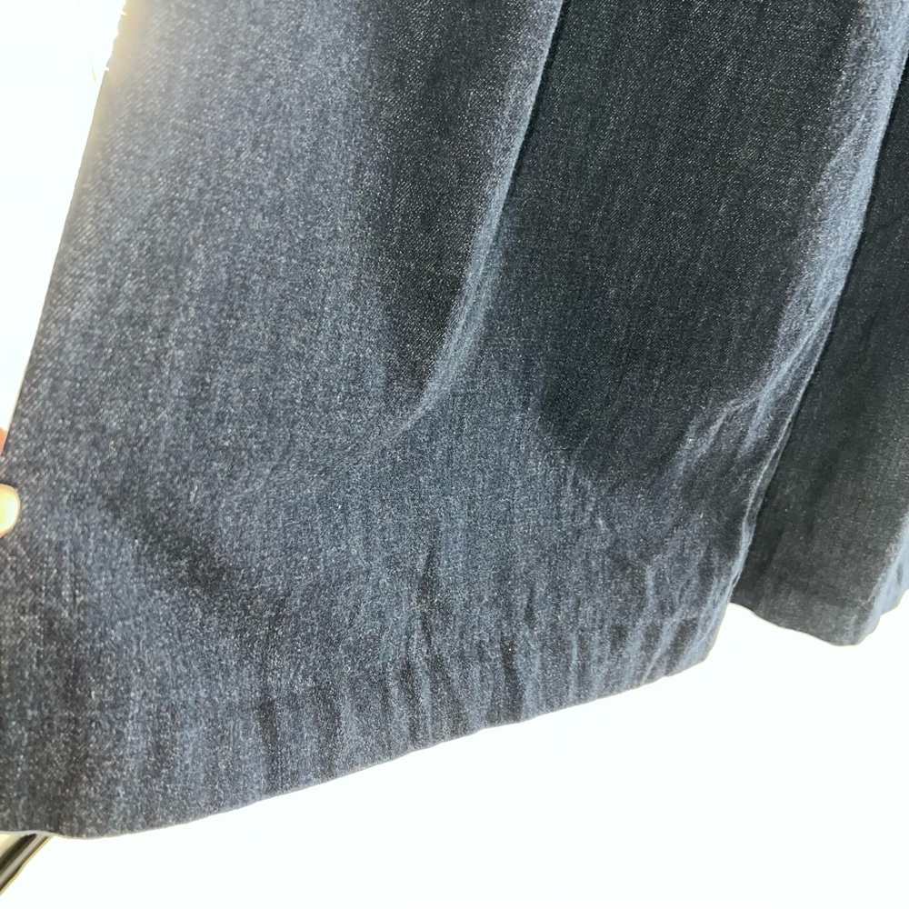 Anthropologie Maeve Denim Wide Leg Pleated Front Denim Jeans w/3 Pockets-Siz 32P - Picture 4 of 10